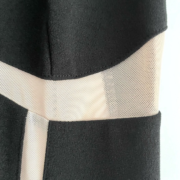 UNBRANDED Black and Nude Mesh Clubbing Dress - Picture 4 of 9